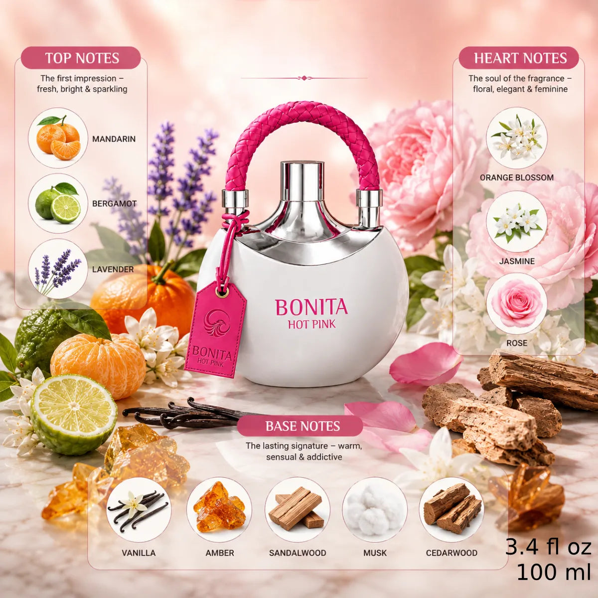 Authentic Le Falcone Bonita Hot Pink Eau De Parfum 100ml for best price with fast delivery - Perfumesouq Qatar