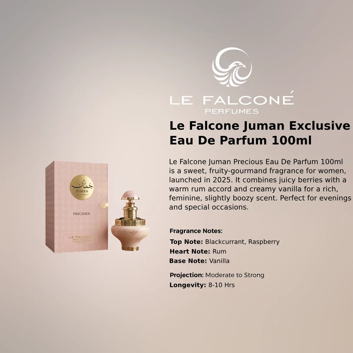 Le Falcone Juman Precious EDP 100ml luxury fragrance at best price in Qatar, authentic and genuine product - Perfumesouq Qatar