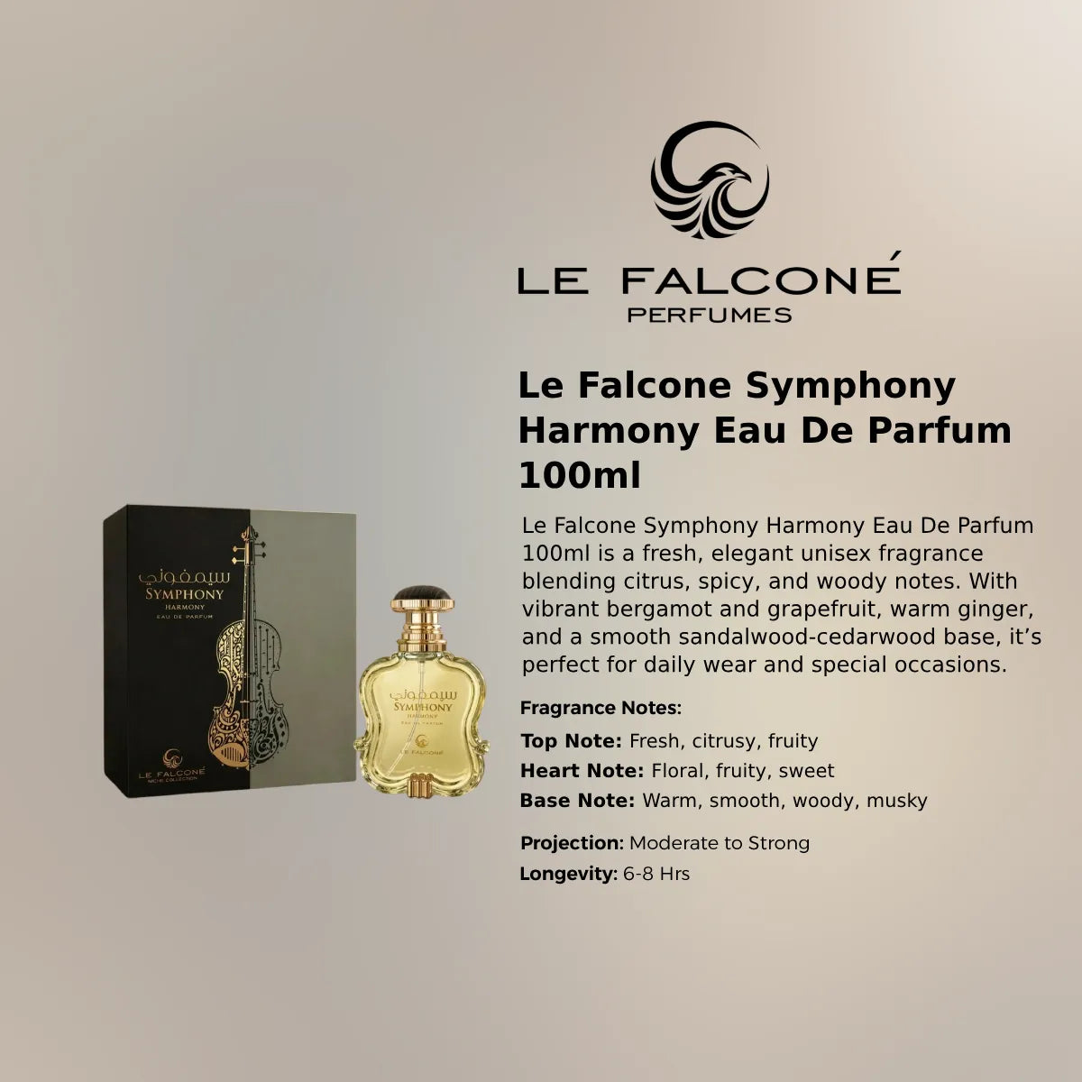 Le Falcone Symphony Harmony EDP 100ml luxury fragrance at best price in Qatar, authentic and genuine product - Perfumesouq Qatar