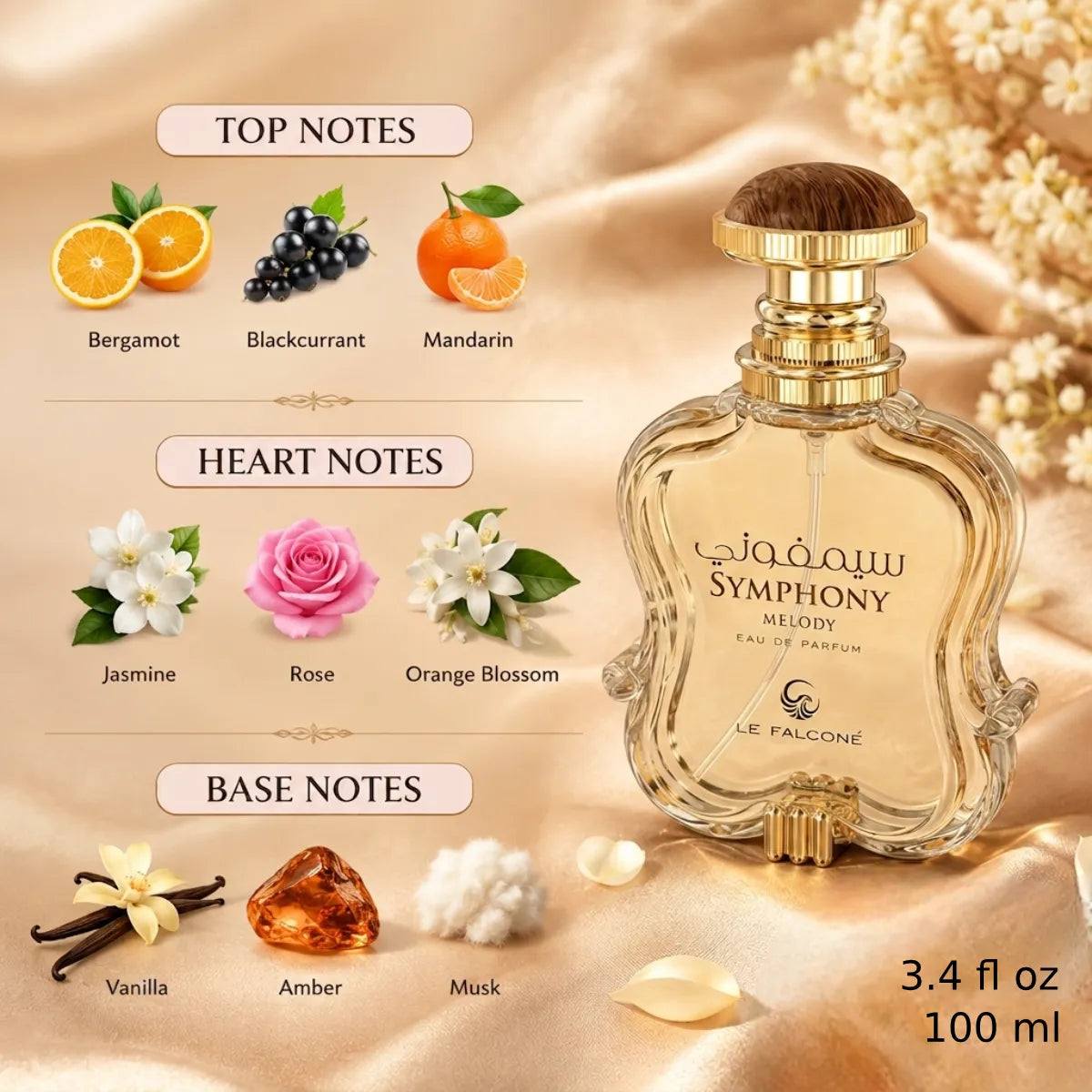 Authentic Le Falcone Symphony Melody Eau De Parfum 100ml for best price with fast delivery - Perfumesouq Qatar