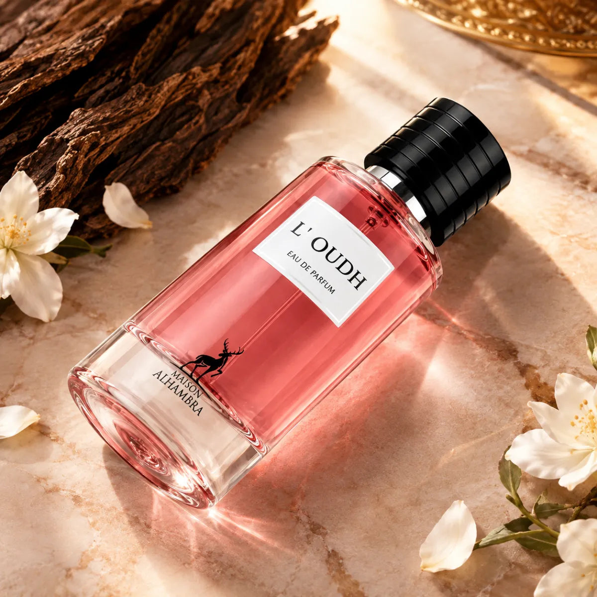 Maison Alhambra L'oudh Eau De Parfum 100ml for best price in Qatar, elegant fragrance with lasting scent - Perfumesouq Qatar