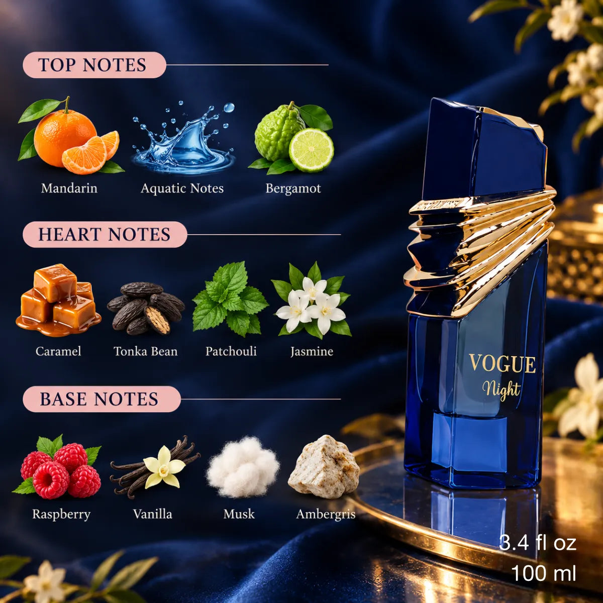 Authentic Maison Alhambra Vogue Night Eau De Parfum 100ml for best price with fast delivery - Perfumesouq Qatar