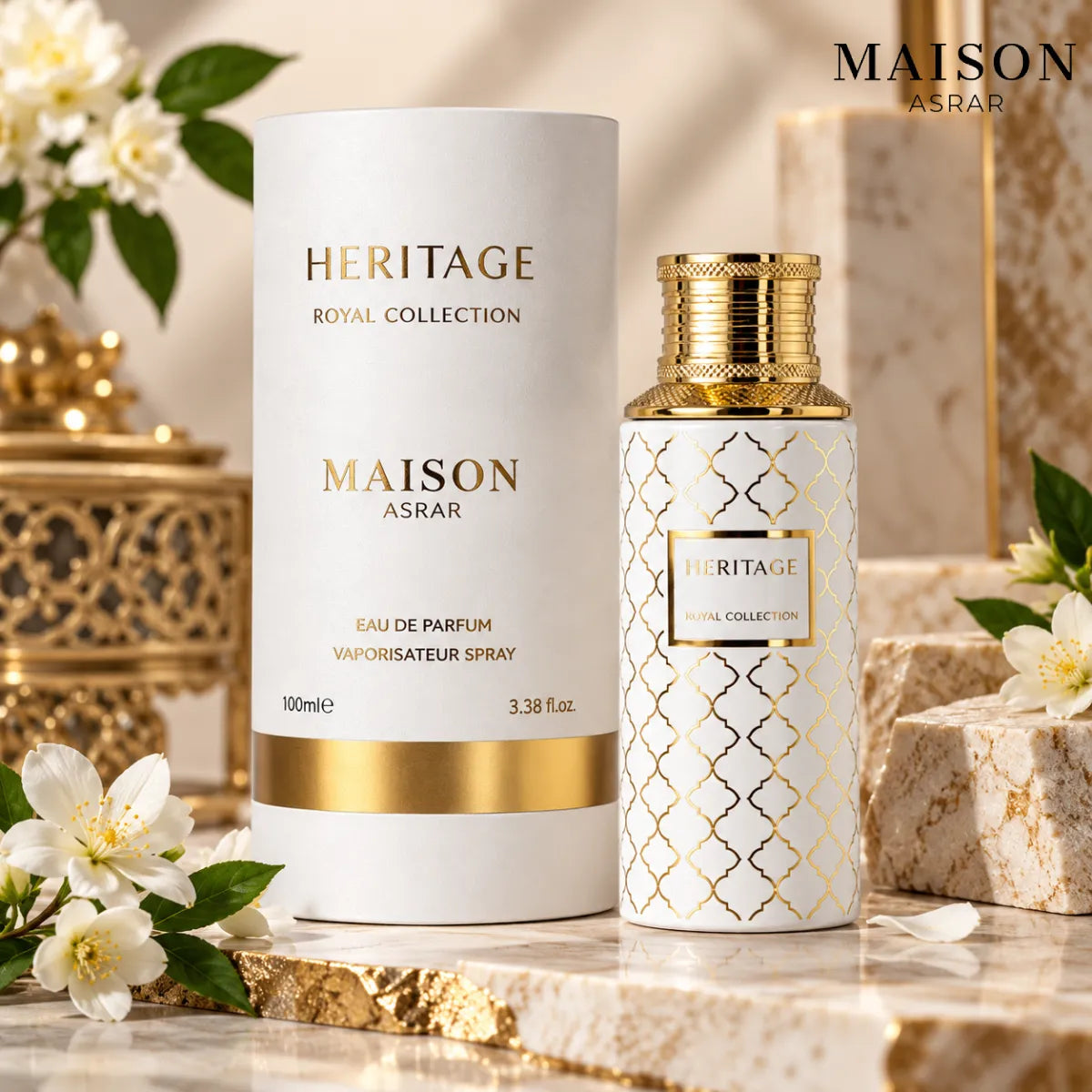 Buy Maison Asrar Heritage Eau De Parfum 100ml from Perfumesouq, Doha, Qatar.
