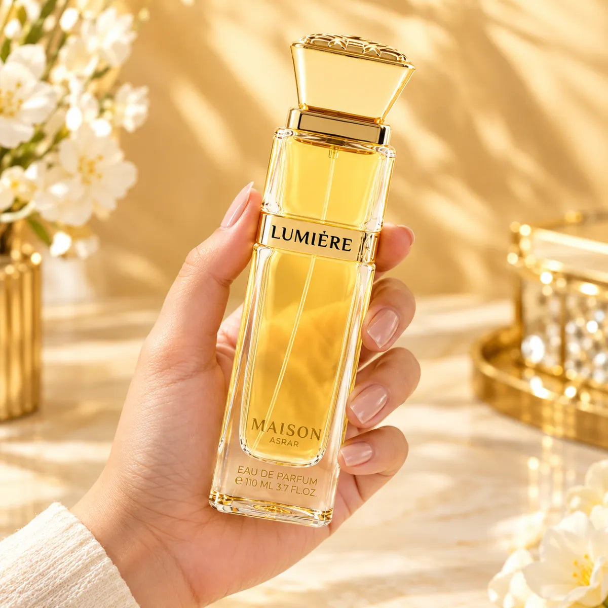Maison Asrar Lumiere Eau De Parfum 110ml online in Qatar at best price, premium fragrance - Perfumesouq Qatar