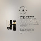 Maison Asrar Luna Eau De Parfum 100ml for best price in Qatar, elegant fragrance with lasting scent - Perfumesouq Qatar