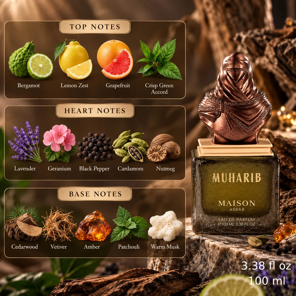 Authentic Maison Asrar Muharib Eau De Parfum 100ml for best price with fast delivery - Perfumesouq Qatar