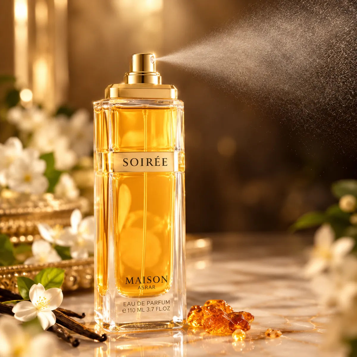 Maison Asrar Soiree Eau De Parfum 110ml online in Qatar at best price, premium fragrance - Perfumesouq Qatar