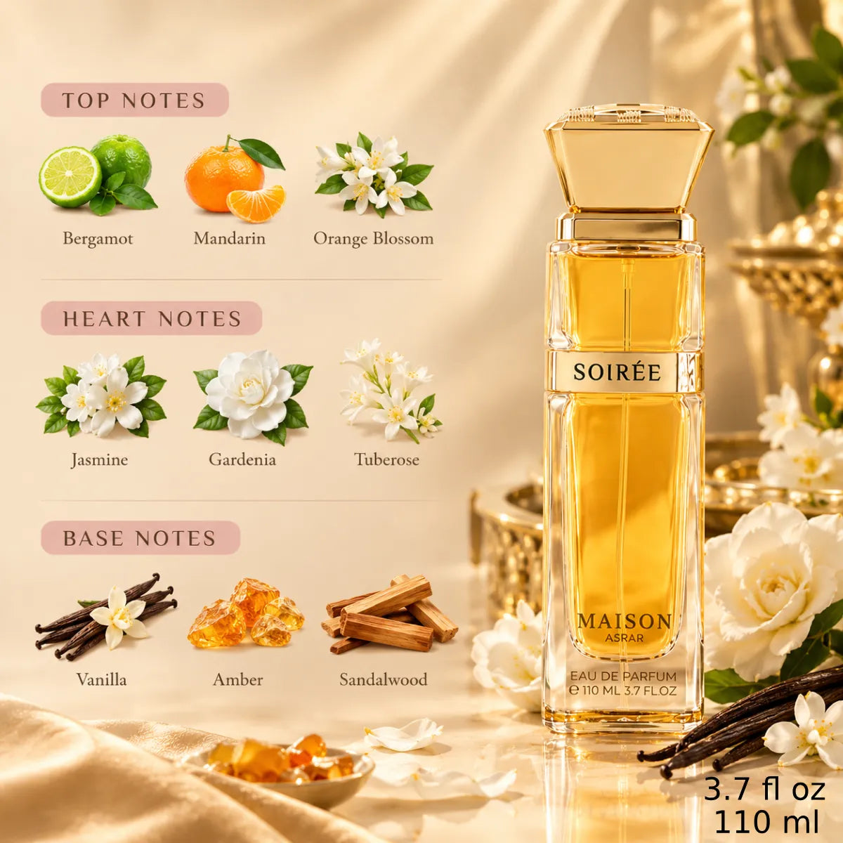 Premium Maison Asrar Soiree EDP 110ml available in Qatar at best price, sophisticated fragrance - Perfumesouq Qatar