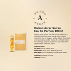 Maison Asrar Soiree Eau De Parfum 110ml for best price in Qatar, elegant fragrance with lasting scent - Perfumesouq Qatar