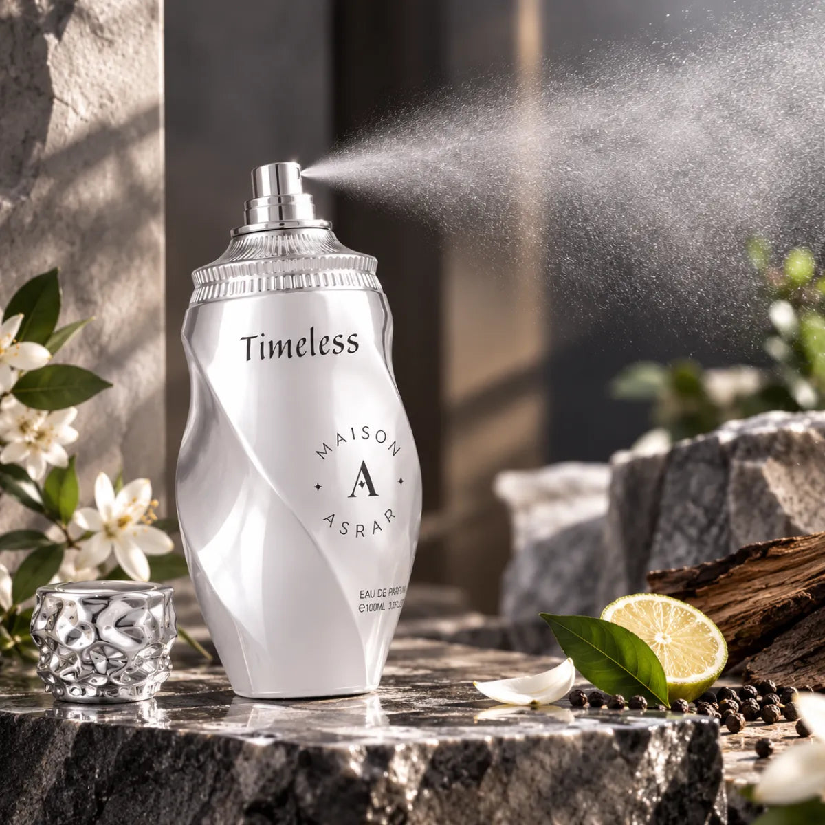 Original Maison Asrar Timeless Eau De Parfum 100ml authentic luxury fragrance at best price in Qatar - Perfumesouq Qatar