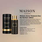 Maison Asrar Treasure EDP 100ml luxury fragrance at best price, authentic and genuine product - Perfumesouq Qatar