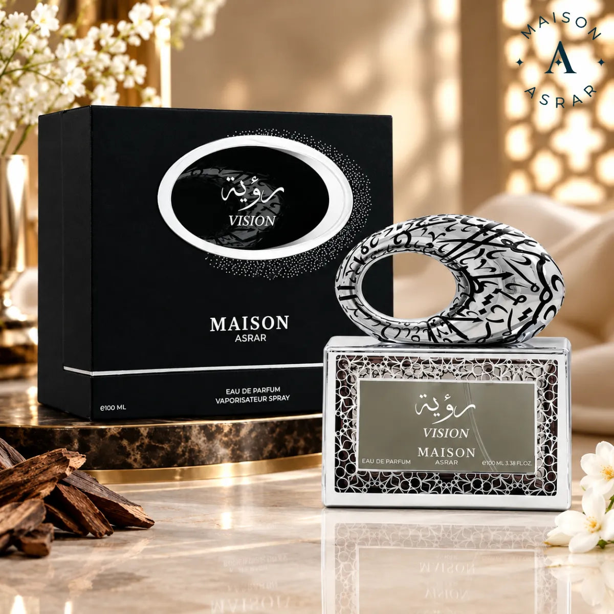 Buy Maison Asrar Vision Eau De Parfum 100ml from Perfumesouq, Doha, Qatar.