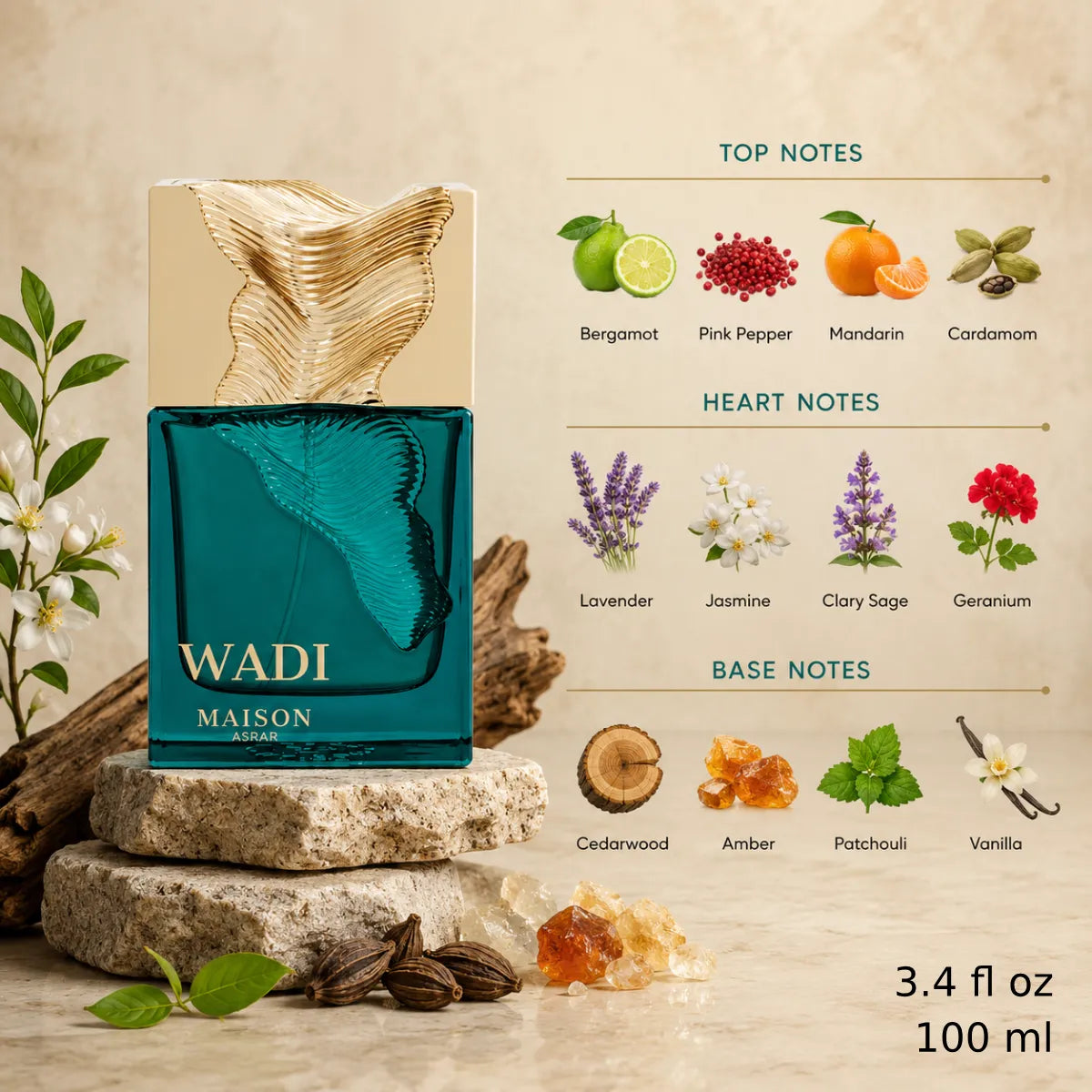 Authentic Maison Asrar Wadi Eau De Parfum 100ml for best price with fast delivery - Perfume Souq Qatar