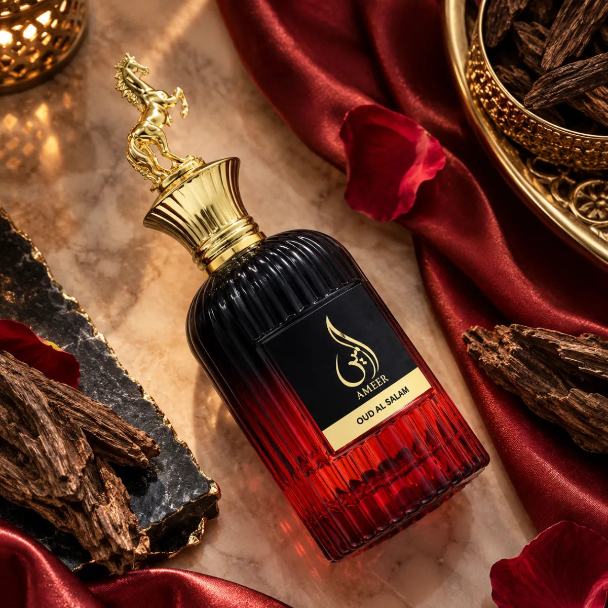 Oud Al Salam Ameer Eau De Parfum 100ml for best price, warm woody scent with lasting fragrance - Perfumesouq Qatar
