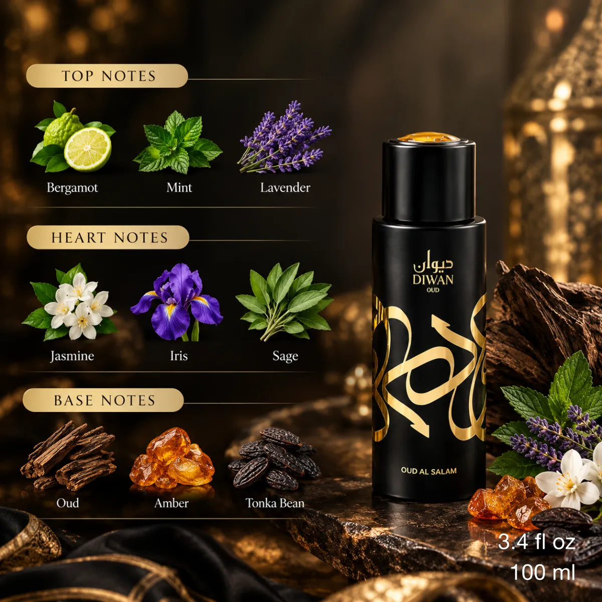 Premium Oud Al Salam Diwan Oud EDP 100ml available in Qatar at best price, sophisticated fragrance - Perfumesouq Qatar