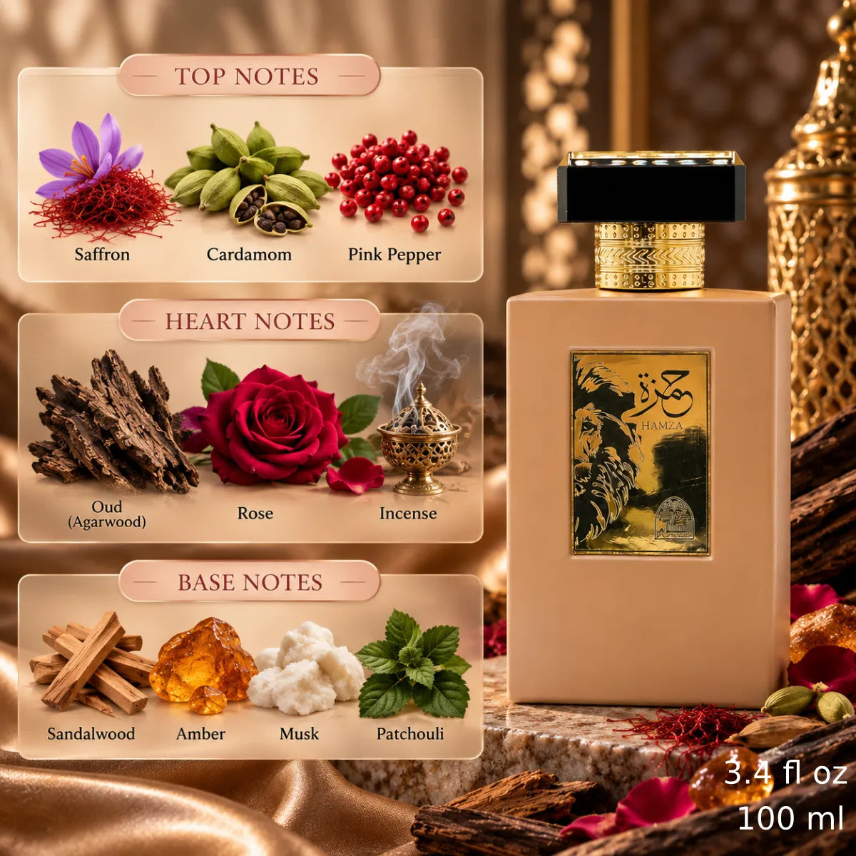 Authentic Oud Al Salam Hamza Eau De Parfum 100ml for best price with fast delivery - Perfumesouq Qatar