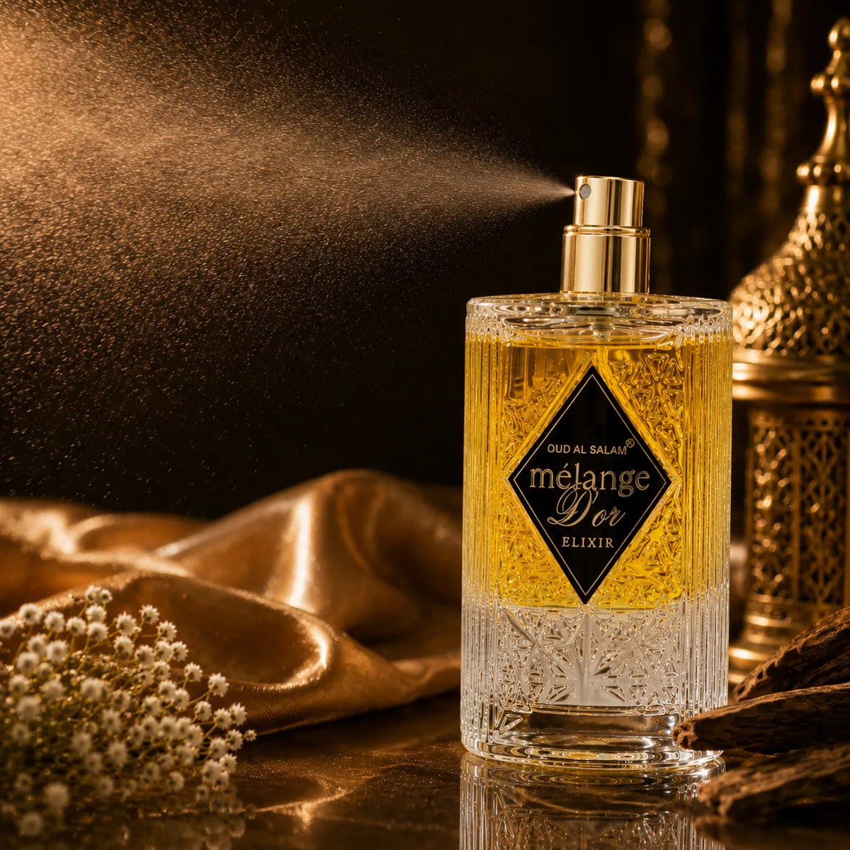 Original Oud Al Salam Melange Dor Elixir Eau De Parfum 100ml authentic fragrance at best price - Perfumesouq Qatar