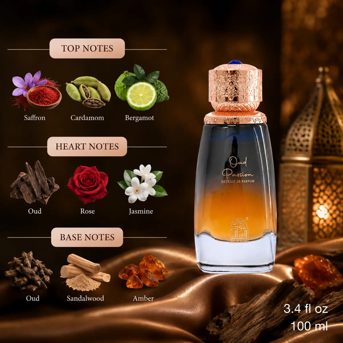 Authentic Oud Al Salam Oud Passion Extrait De Parfum 100ml for best price with fast delivery - Perfumesouq Qatar