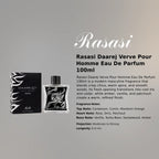 Rasasi Daarej Verve Pour Homme EDP 100ml luxury fragrance at best price in Qatar, authentic and genuine product - Perfumesouq Qatar