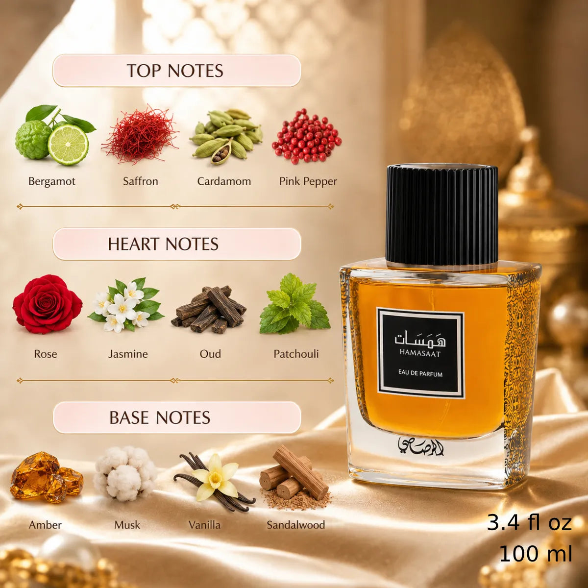 Authentic Rasasi Hamasaat Musk Memoirs Eau De Parfum 100ml for best price with fast delivery - Perfumesouq Qatar