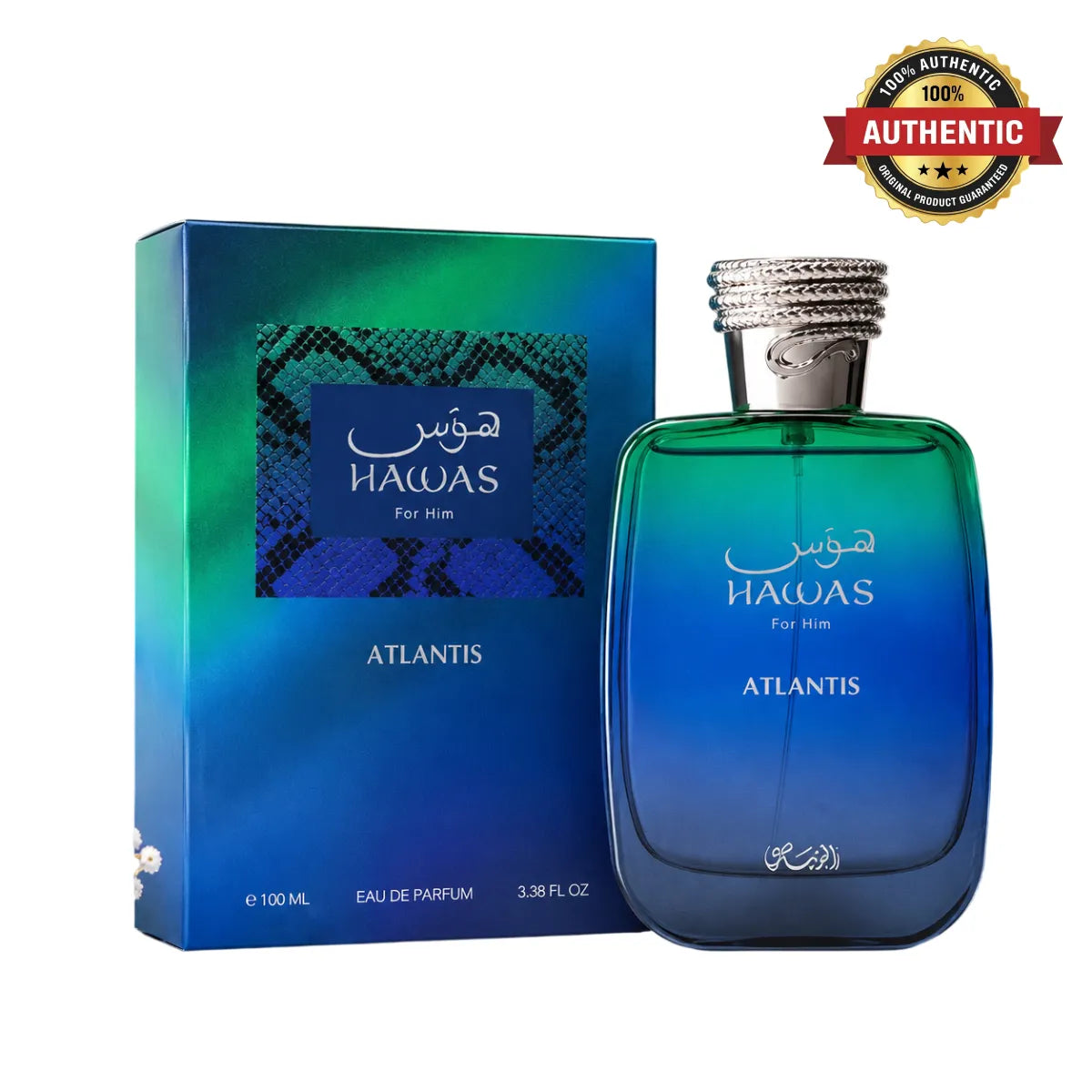 Rasasi Hawas Atlantis for Him Eau De Parfum 100ml online at best price, refined citrus woody scent - Perfumesouq Qatar