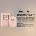 Rasasi Hawas Eclat for Her EDP 100ml floral fragrance at best price, authentic and genuine product - Perfumesouq Qatar