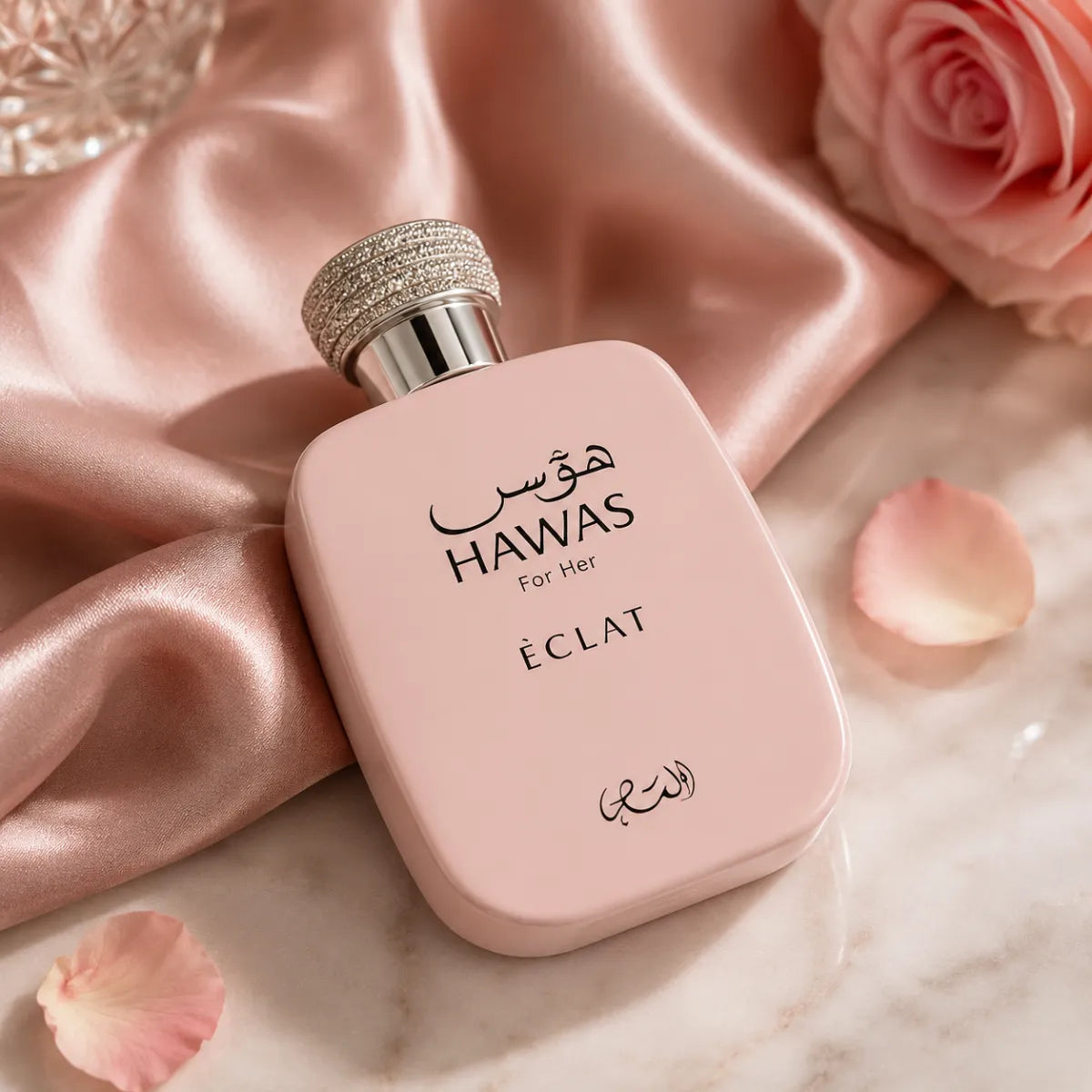 Rasasi Hawas Eclat for Her Eau De Parfum 100ml for best price, fresh fruity scent with musky finish - Perfumesouq Qatar