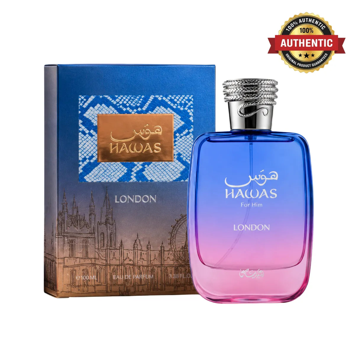 Rasasi Hawas London for Him Eau De Parfum 100ml online at best price, elegant fresh fragrance - Perfumesouq Qatar