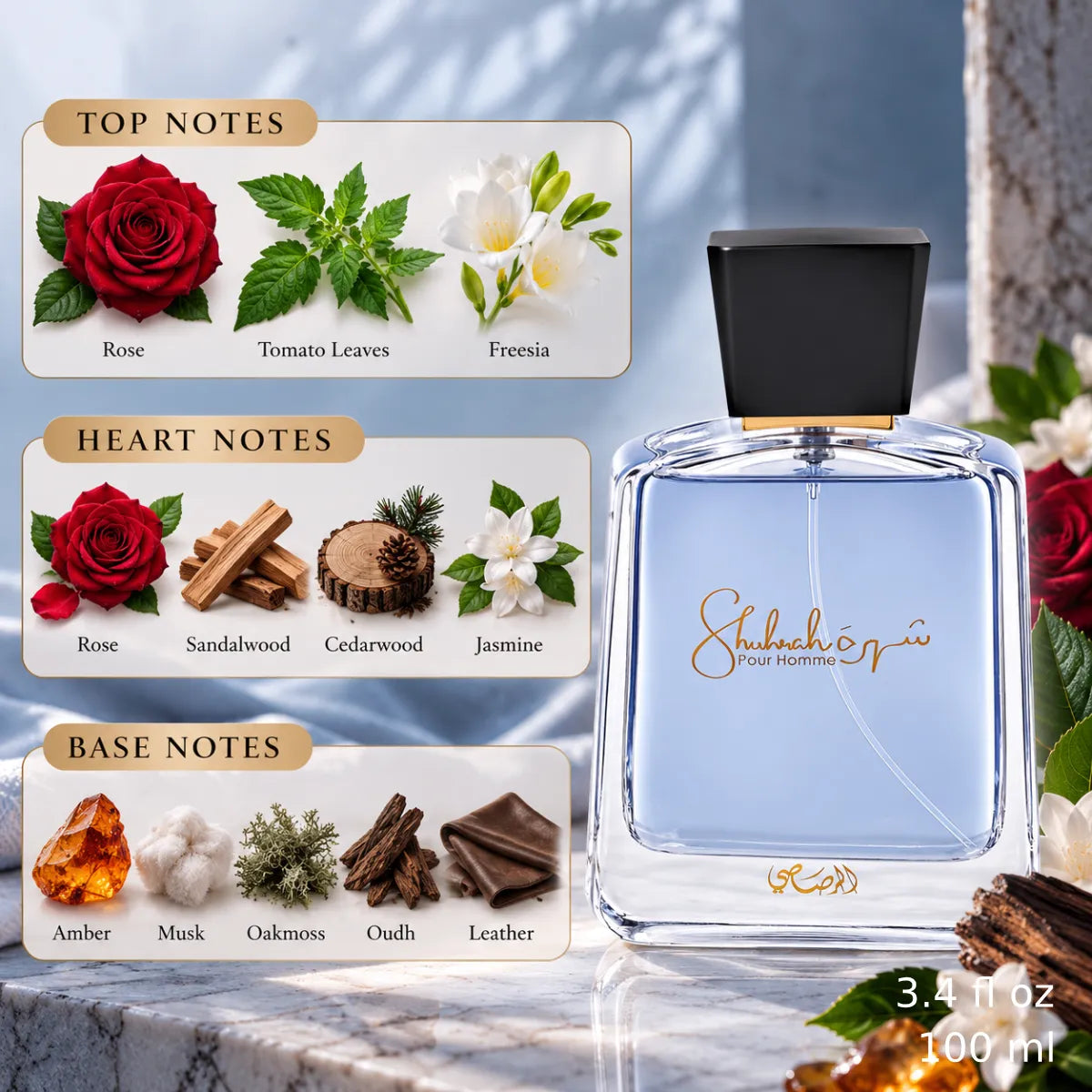 Authentic Rasasi Shuhrah Men Eau De Parfum 90ml for best price with fast delivery - Perfumesouq Qatar