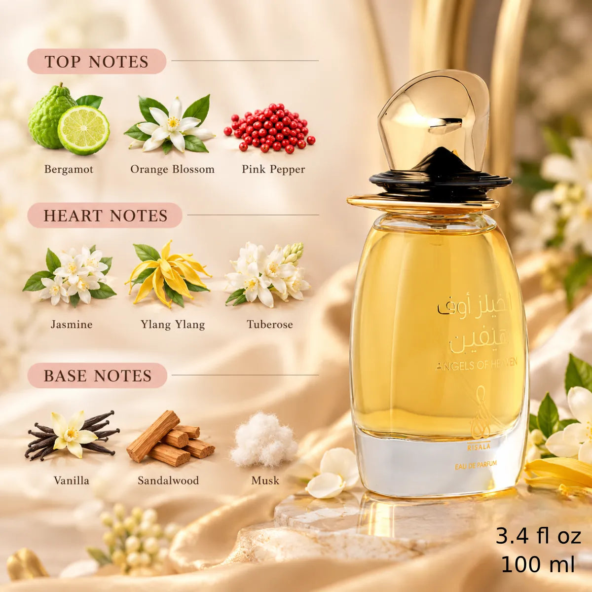 Authentic Risala Angels Of Heaven Eau De Parfum 100ml for best price with fast delivery - Perfumesouq Qatar