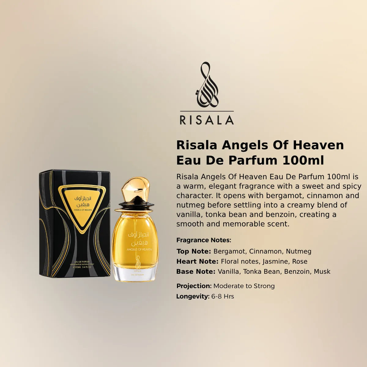 Risala Angels Of Heaven EDP 100ml luxury fragrance at best price in Qatar, authentic and genuine product - Perfumesouq Qatar