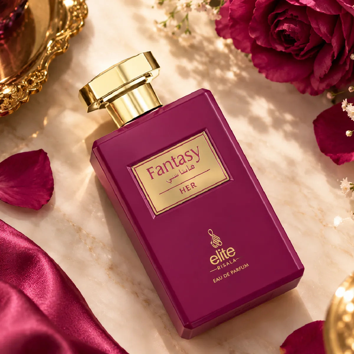 Risala Elite Fantasy Her Eau De Parfum 100ml for best price in Qatar, elegant fragrance with lasting scent - Perfumesouq Qatar