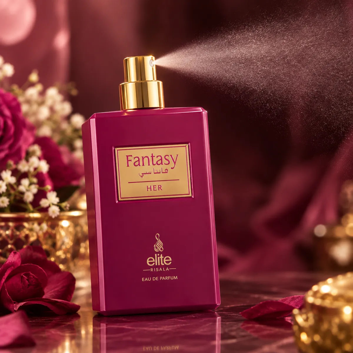Original Risala Elite Fantasy Her Eau De Parfum 100ml authentic luxury fragrance at best price in Qatar - Perfumesouq Qatar