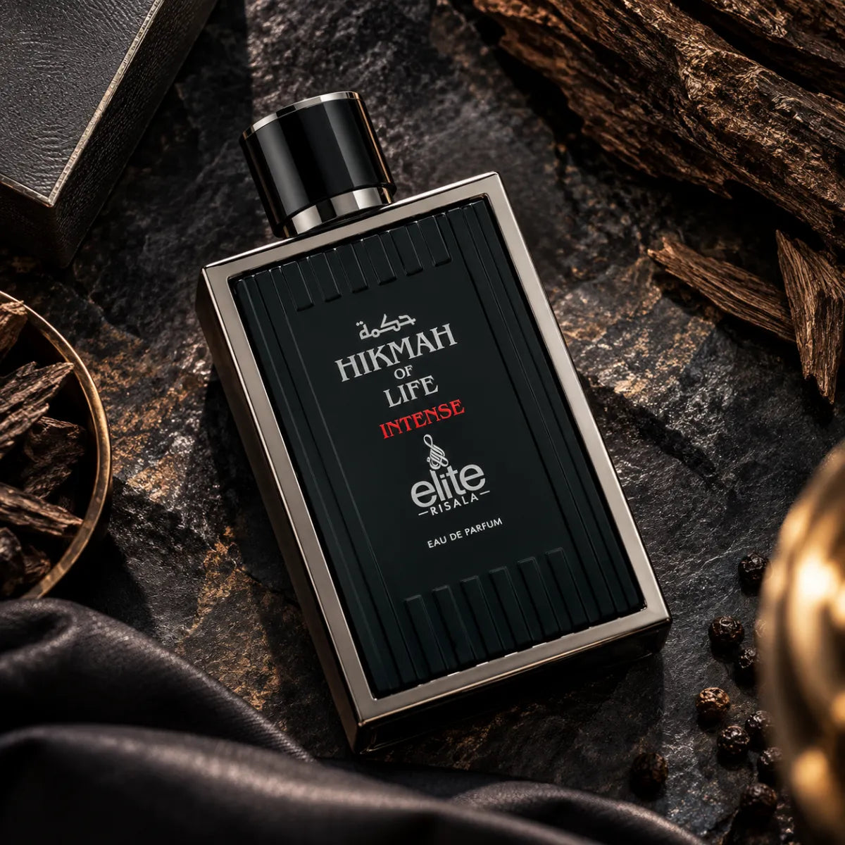 Risala Elite Hikmah Of Life Intense Eau De Parfum 100ml for best price, fruity woody scent with lasting fragrance - Perfumesouq Qatar