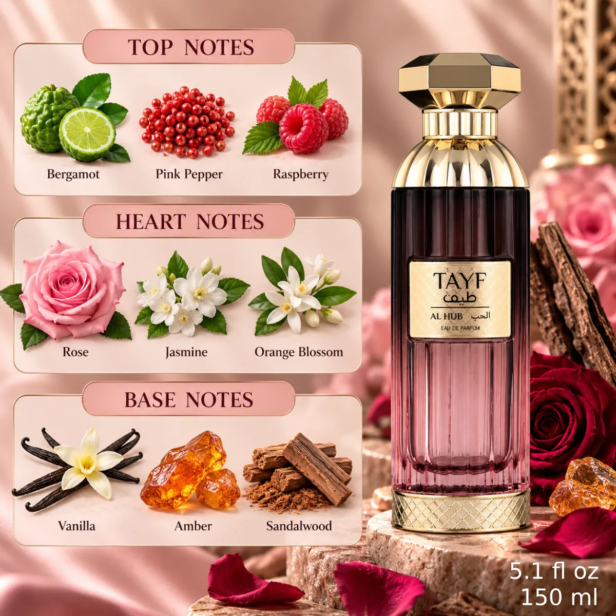 Authentic Risala Elite Tayf Al Hub Eau De Parfum 150ml for best price with fast delivery - Perfumesouq Qatar
