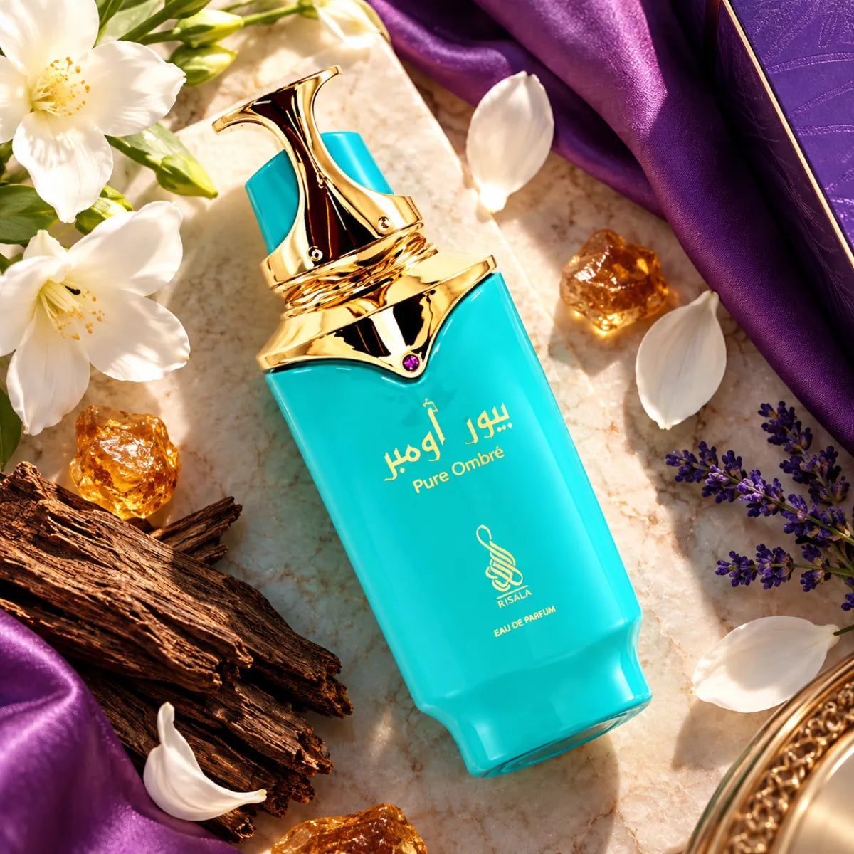 Risala Pure Ombre Eau De Parfum 100ml for best price, warm woody scent with lasting fragrance - Perfumesouq Qatar