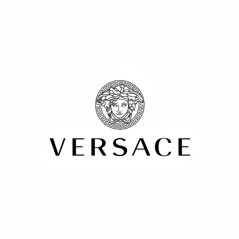 Versace official brand logo — iconic Italian luxury fashion and fragrance house featuring the legendary Medusa emblem, celebrated for bold and glamorous perfumes adored by perfume enthusiasts in Qatar — Perfumesouq Qatar